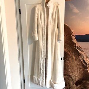Long winter wedding coat